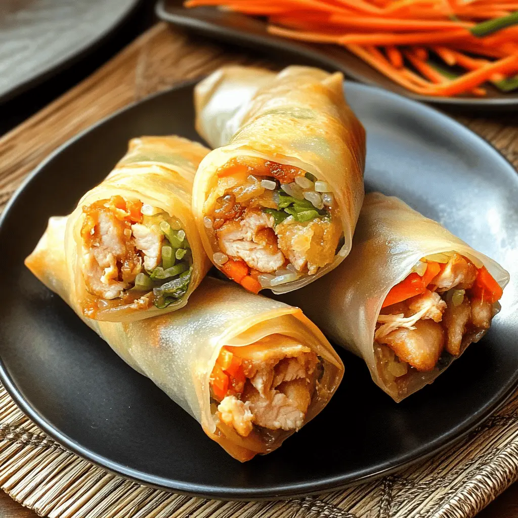 Looking for a crispy treat that's packed with flavor? These Best Chicken Spring Rolls are a perfect blend of tender chicken, crunchy veggies, and a hint of savory spices all wrapped up and fried to golden perfection. They're great for appetizers, casual snacking, or gatherings! Save this recipe for your next get-together or a delicious weeknight meal!