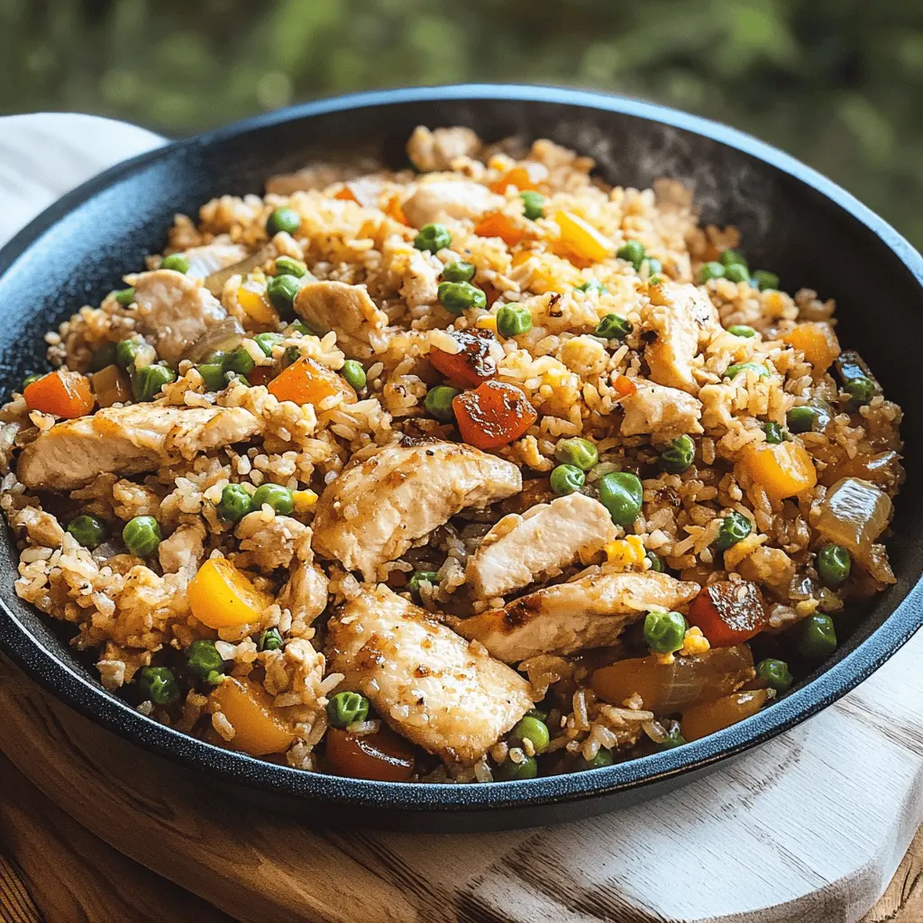 Get ready to enjoy a quick and easy Blackstone chicken fried rice that the whole family will love! This recipe features juicy chicken, colorful veggies, and perfectly cooked rice, all seasoned to perfection. Perfect for busy weeknights or a backyard gathering, don't forget to save this delicious dish for your next meal adventure!