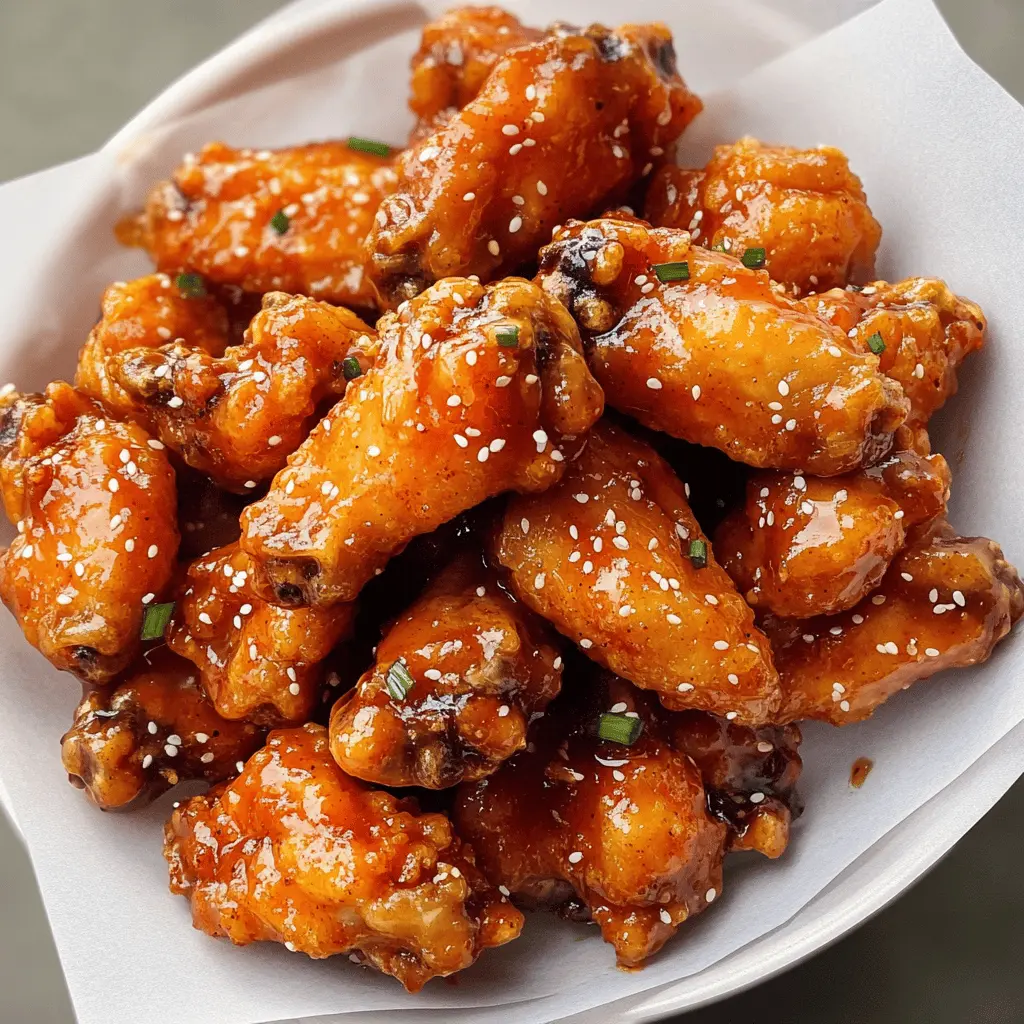 Sweet and spicy Honey Sriracha Chicken Wings are a crowd-pleaser for any gathering! With the perfect balance of flavors, these wings are coated in a sticky glaze that will have everyone coming back for more. Perfect for game day or a backyard barbecue! Save this recipe for your next event and impress your guests with deliciously bold flavors!