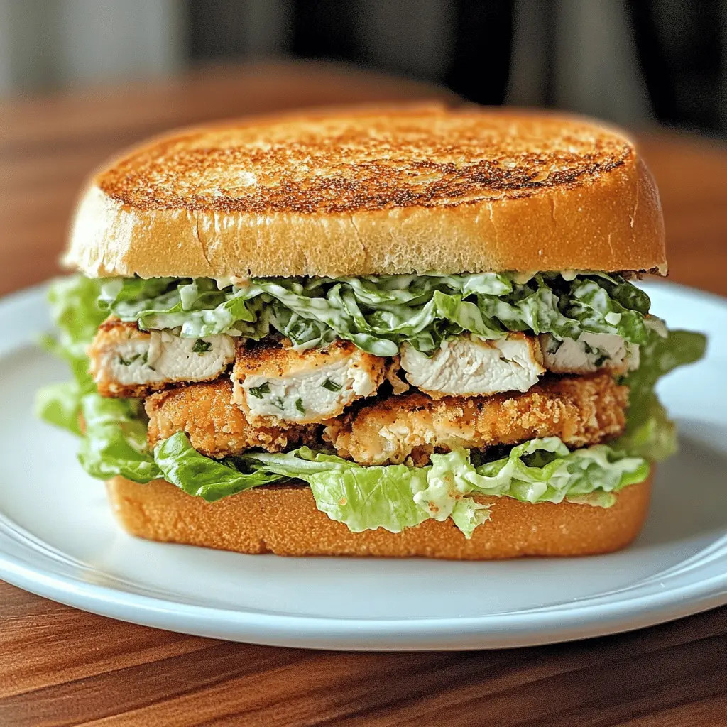 Looking for a fresh twist on a classic? These Tangy Chicken Caesar Salad Sandwiches combine tender chicken with crisp romaine, zesty dressing, and crunchy croutons, all nestled between hearty bread. Perfect for picnics, lunchboxes, or a quick dinner! Save this recipe to delight your taste buds any time you crave a flavorful meal.