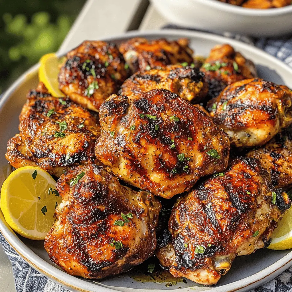 Get ready for the Ultimate Grilled Chicken Thighs! This recipe combines juicy chicken thighs with a perfect blend of spices for a mouthwatering flavor that everyone will love. Ideal for summer BBQs or family dinners, these thighs will be the star of your next meal. Save this pin for a simple and tasty dish that’ll keep everyone coming back for more!