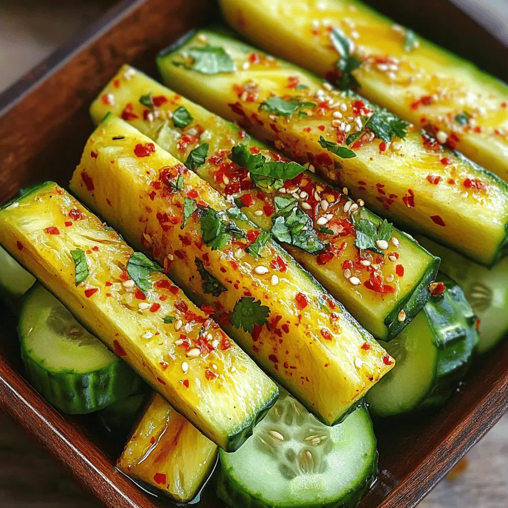 Easy Chili-Lime Pineapple Cucumber Sticks