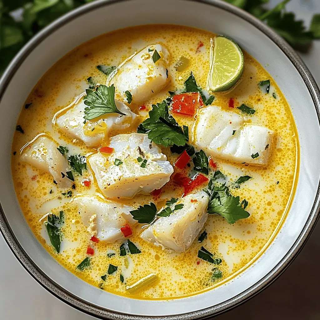 Easy Zesty Coconut Lime Fish Soup Recipe