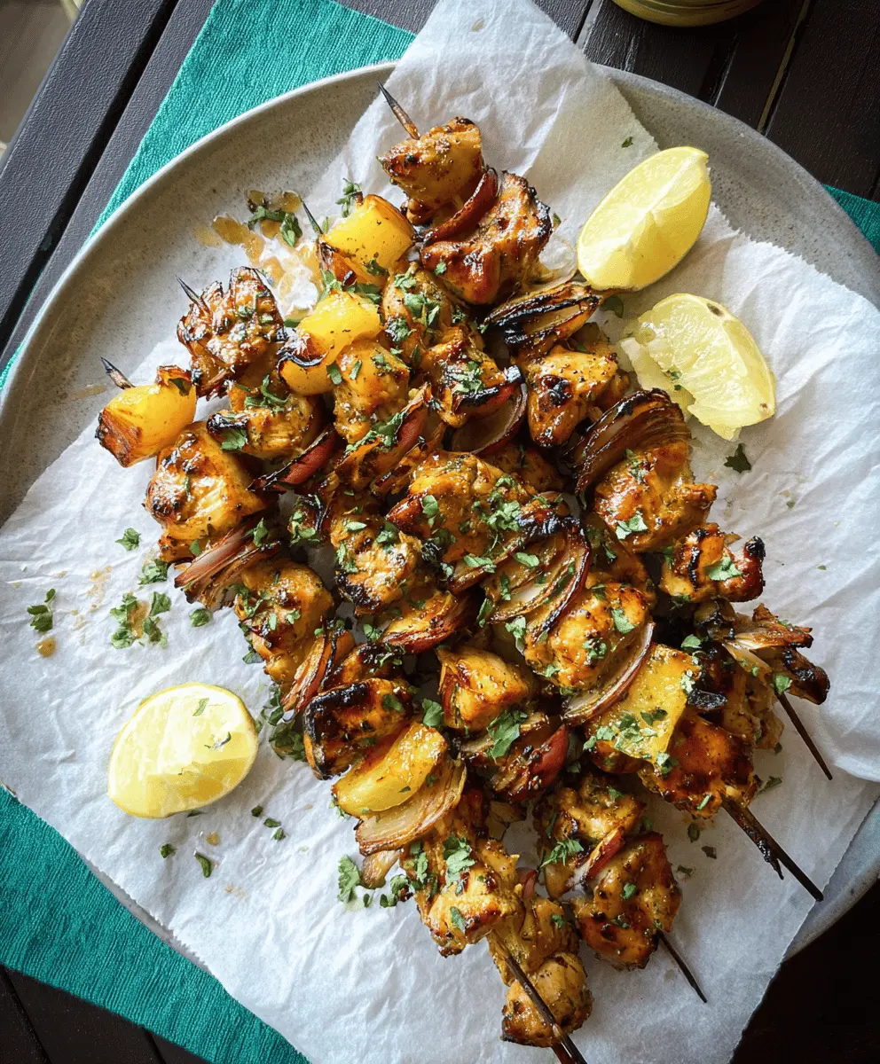 Easy Ginger Lemon Chicken Kabobs Recipe