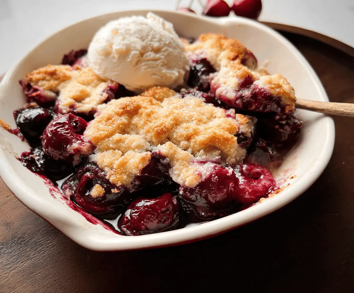 Easy Sweet Cherry Cobbler Recipe