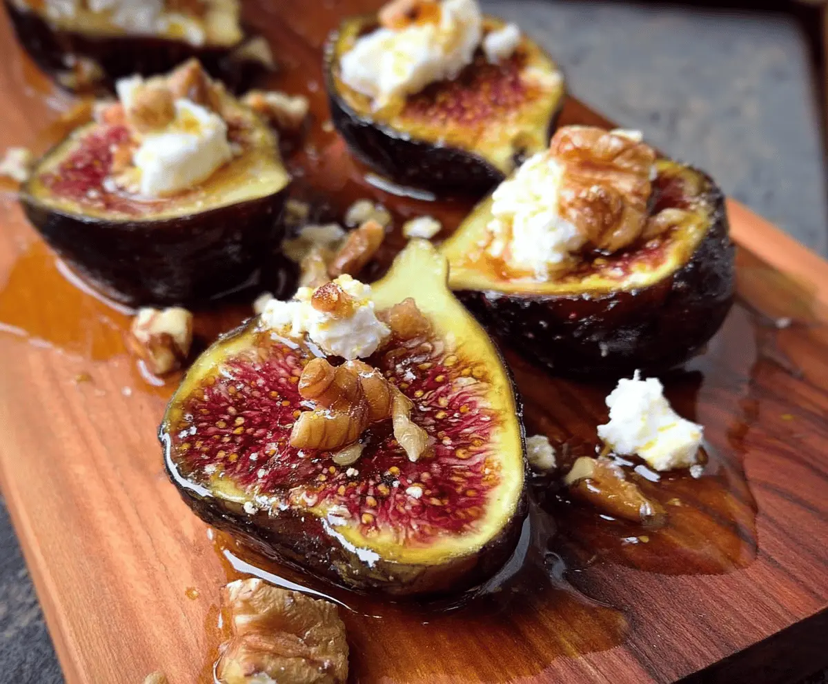 Easy Roasted Figs with Goat Cheese and Honey