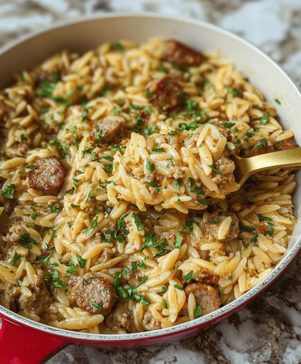 Easy One-Pot Italian Sausage and Orzo Pasta