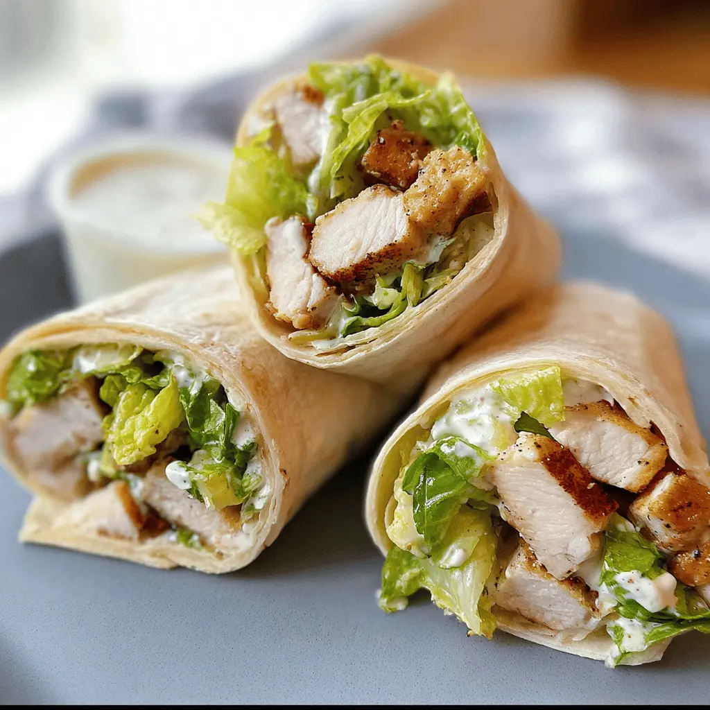 Easy Chicken Caesar Wraps Recipe