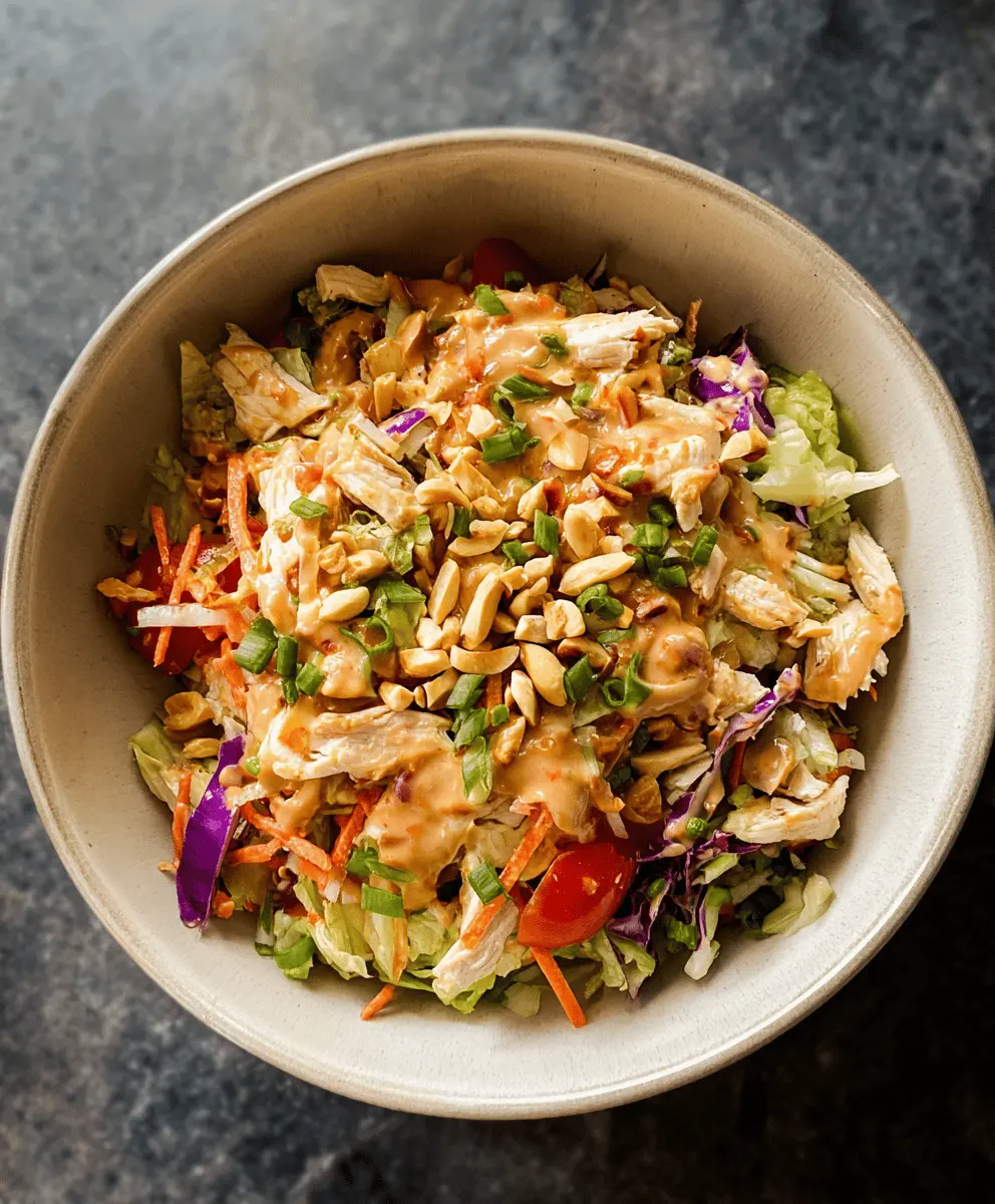 Easy Thai Chicken Salad With Peanut Dressing