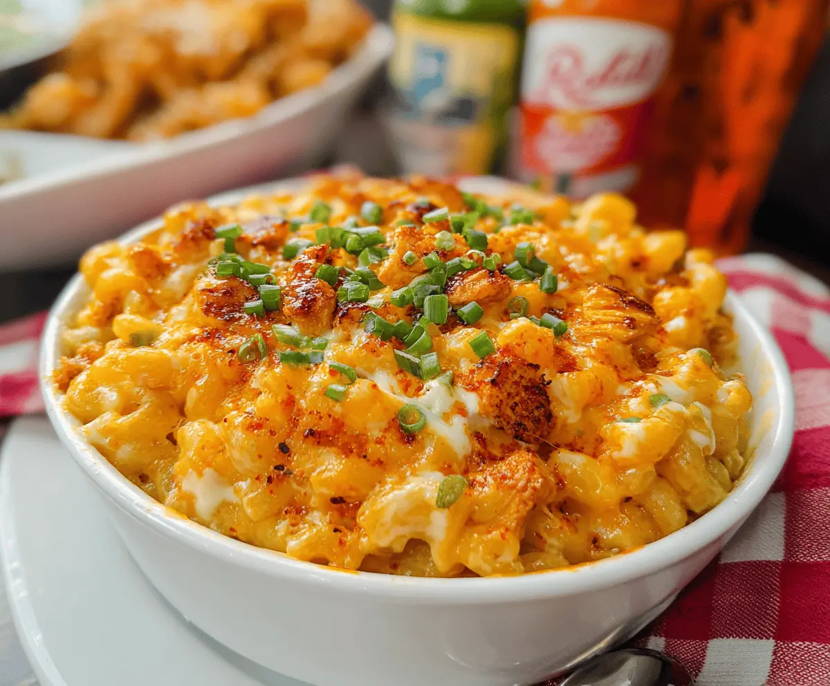 Easy Buffalo Chicken Mac and Cheese Recipe