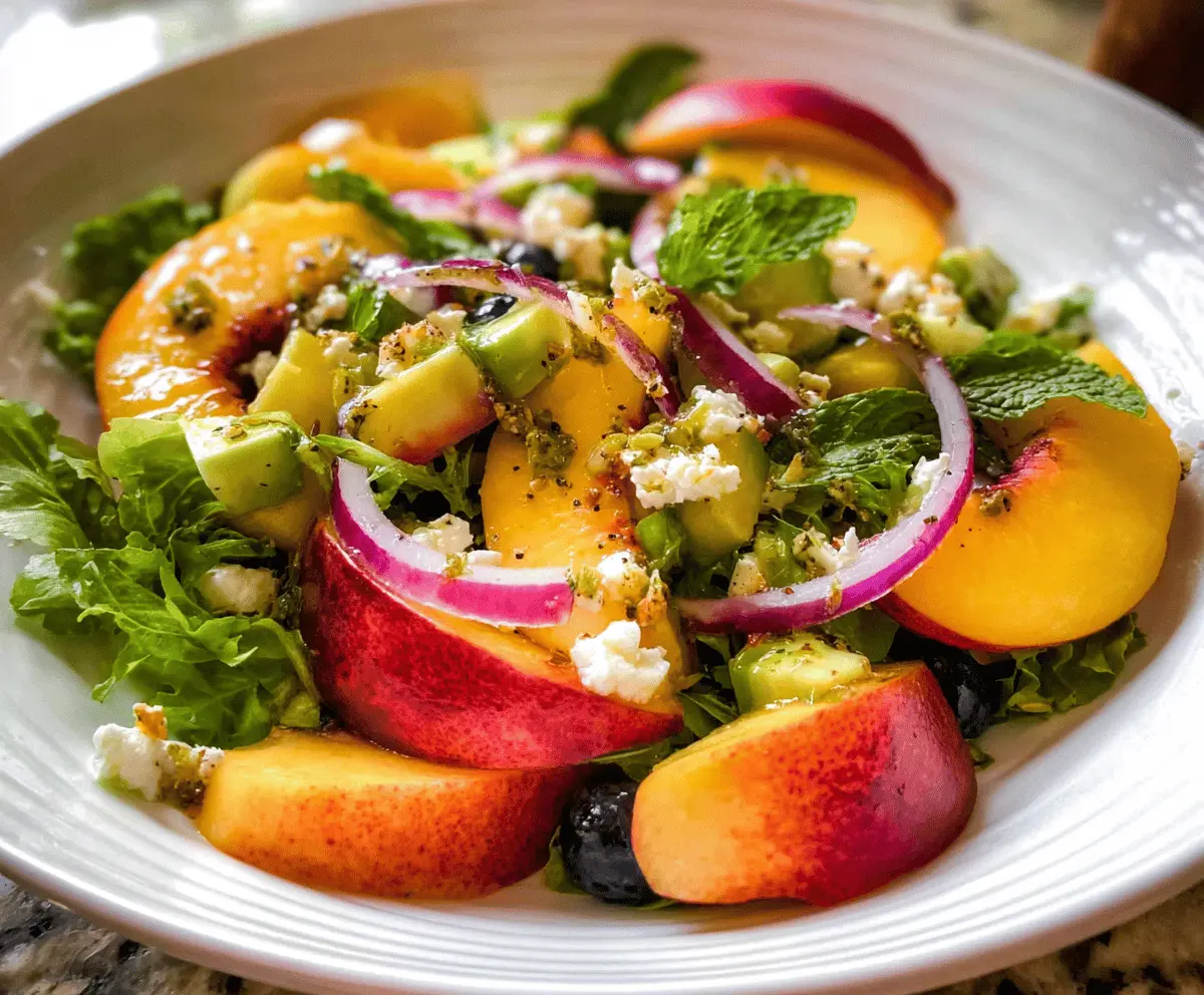 Easy Summer Peach Salad with Fresh Greens