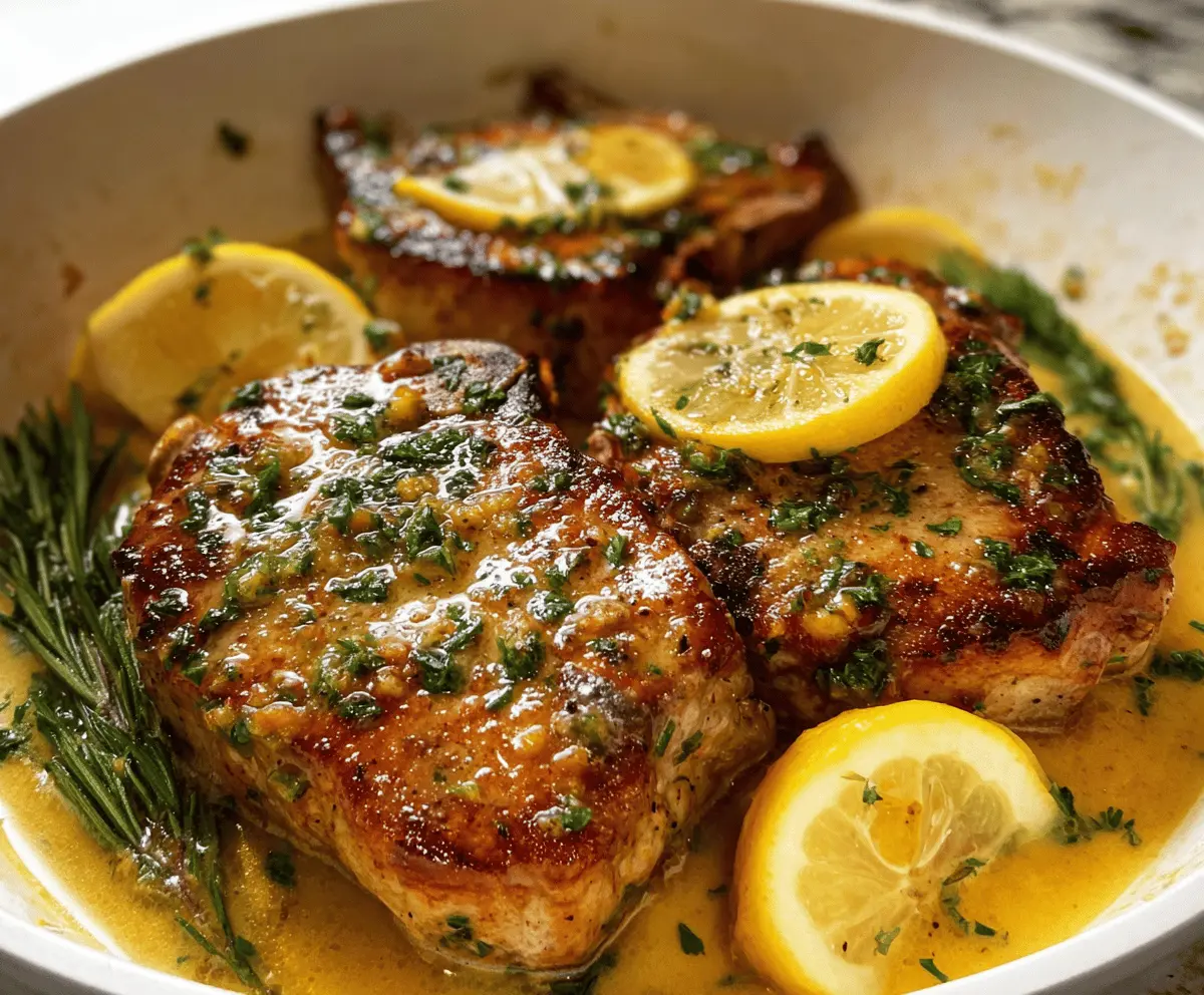 Easy Savory Lemon Butter Pork Chops Recipe
