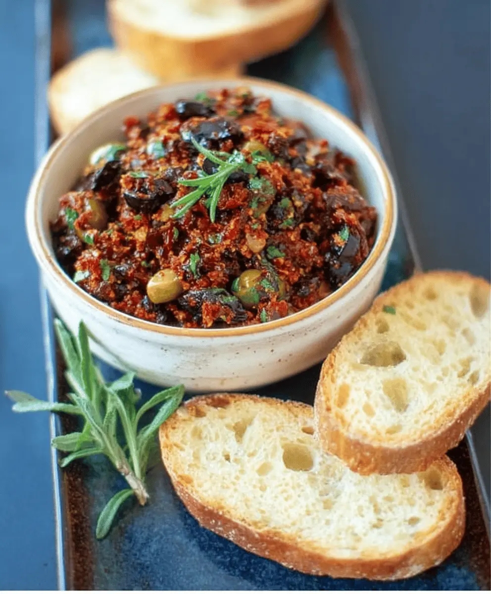 Easy Olive and Sun-Dried Tomato Tapenade Recipe