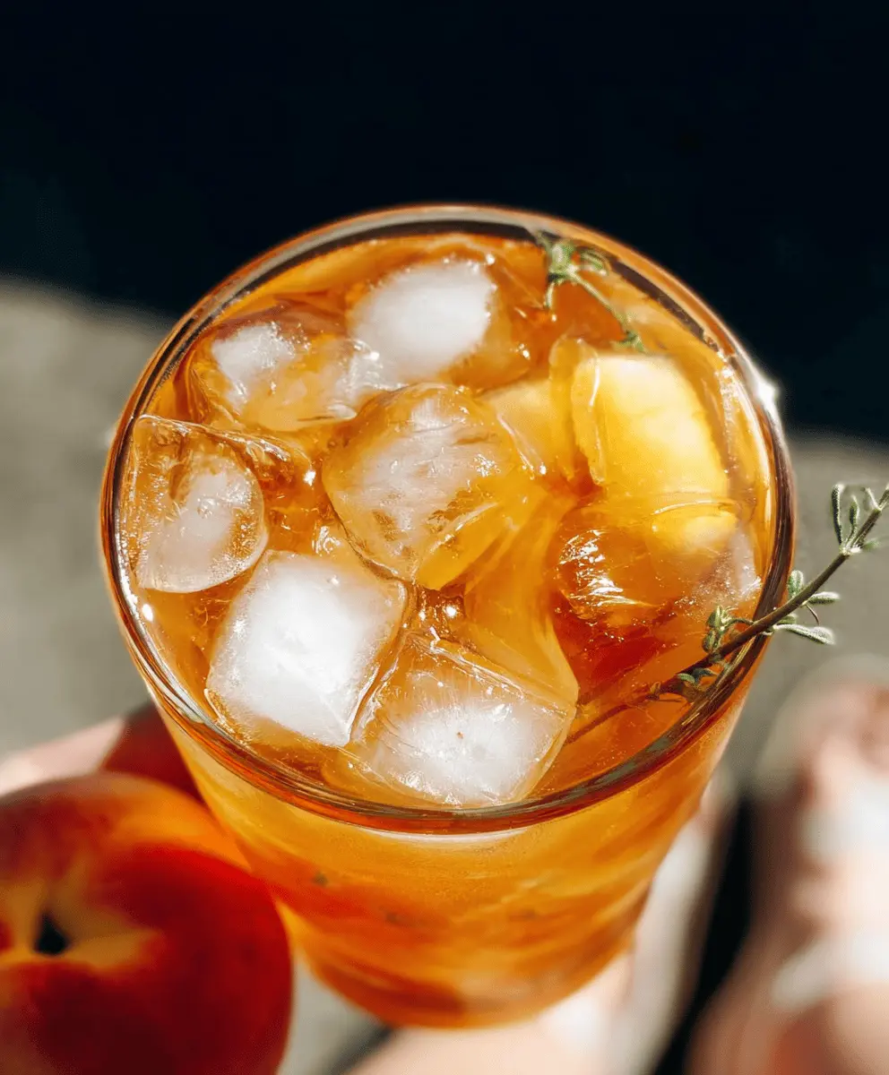 Easy Peach Whiskey Iced Tea Recipe