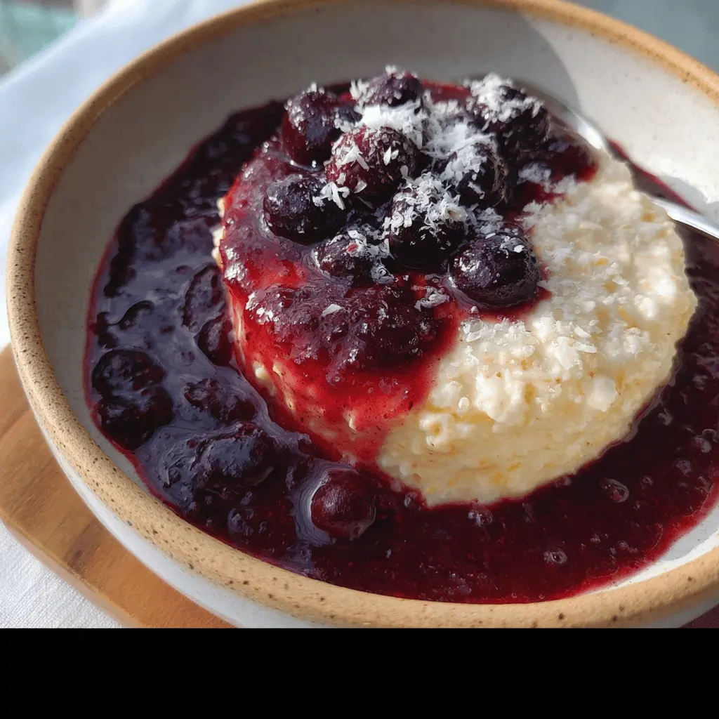 Easy Custard Oats With Mixed Berry Sauce