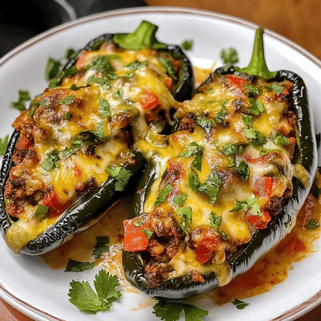 Easy Mexican Stuffed Poblano Peppers Recipe