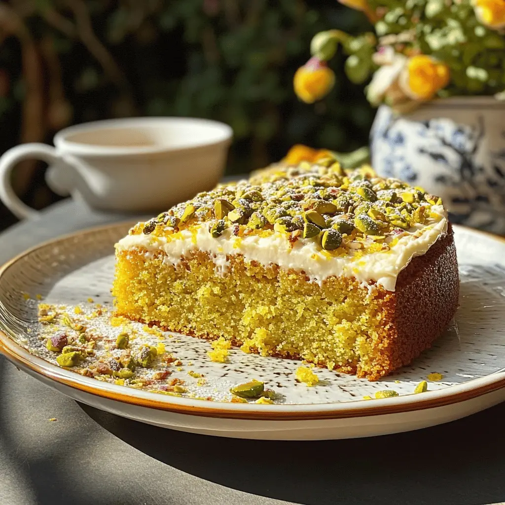 Easy Pistachio Lemon Olive Oil Cake Recipe