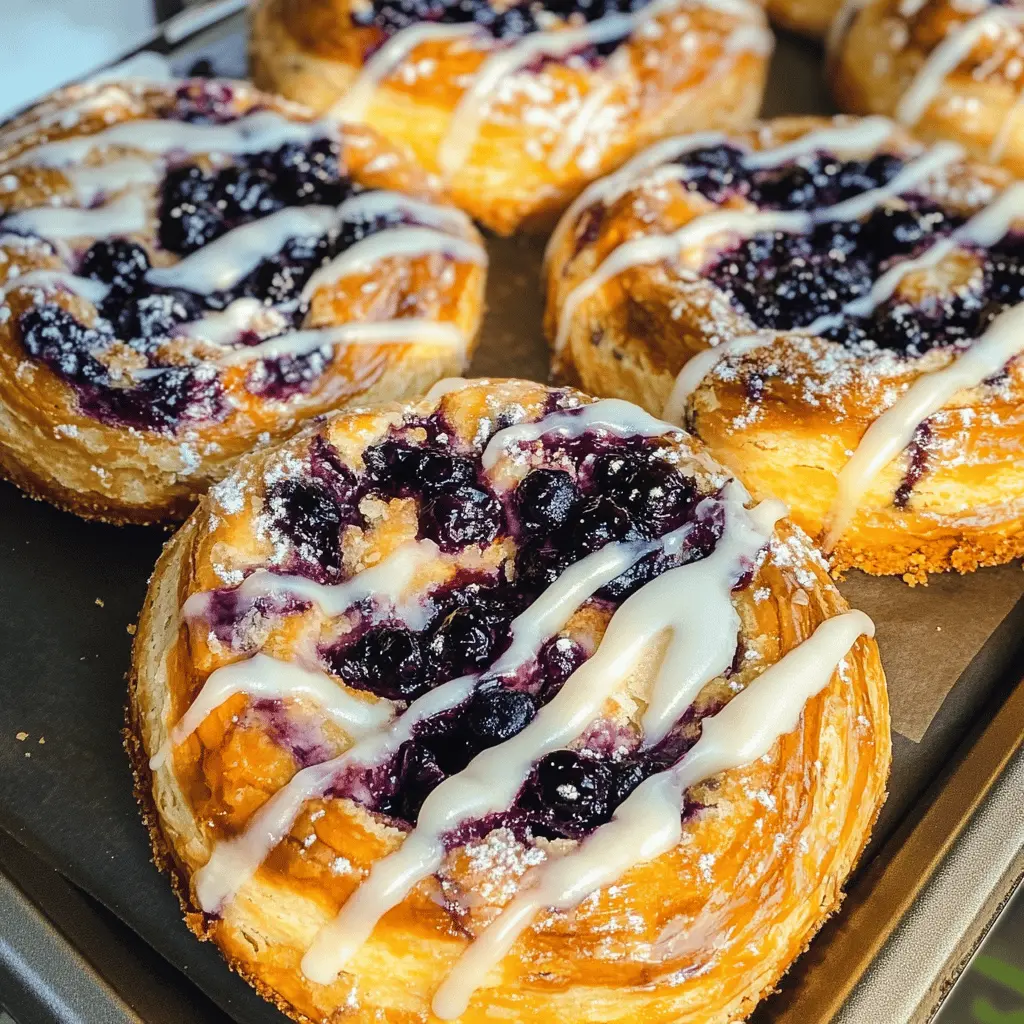 Easy Wild Blueberry Coffee Cake Danishes
