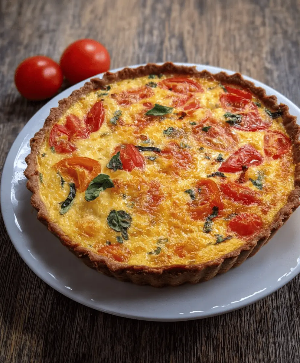 Easy Cheese and Tomato Quiche Recipe