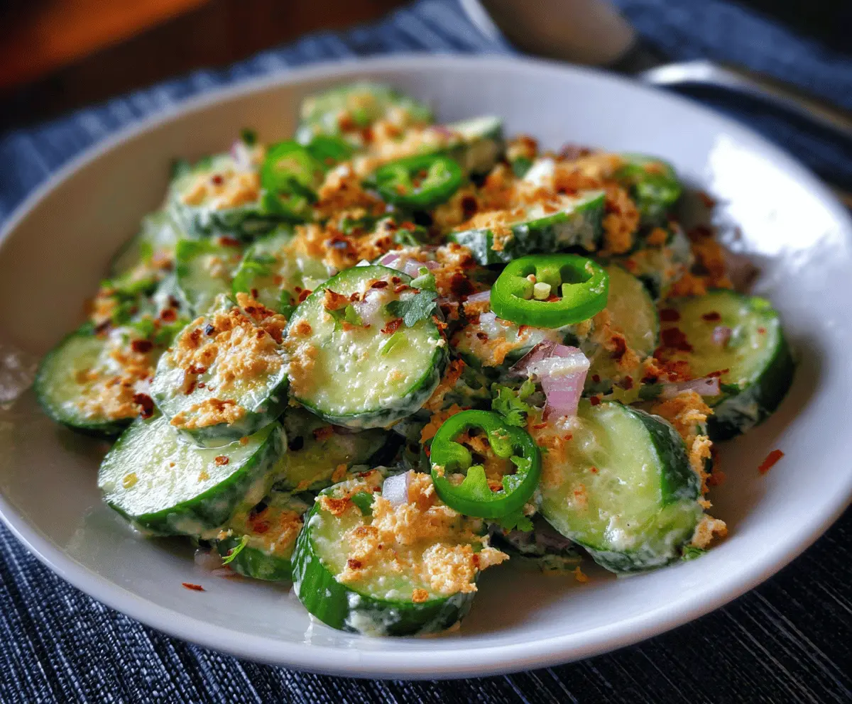 Easy Jalapeno Popper Cucumber Salad Recipe