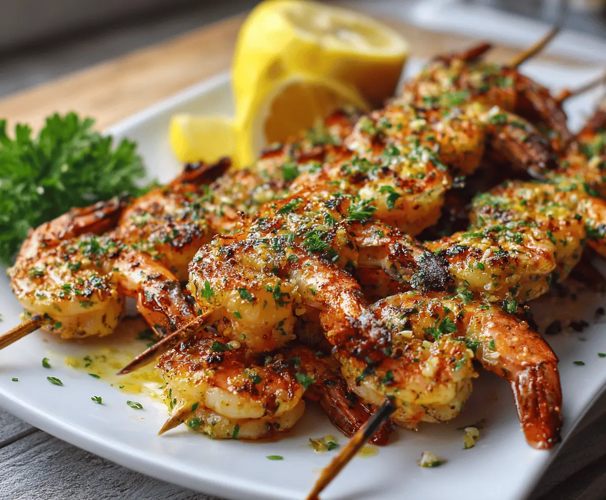 Garlic Butter Shrimp Skewers