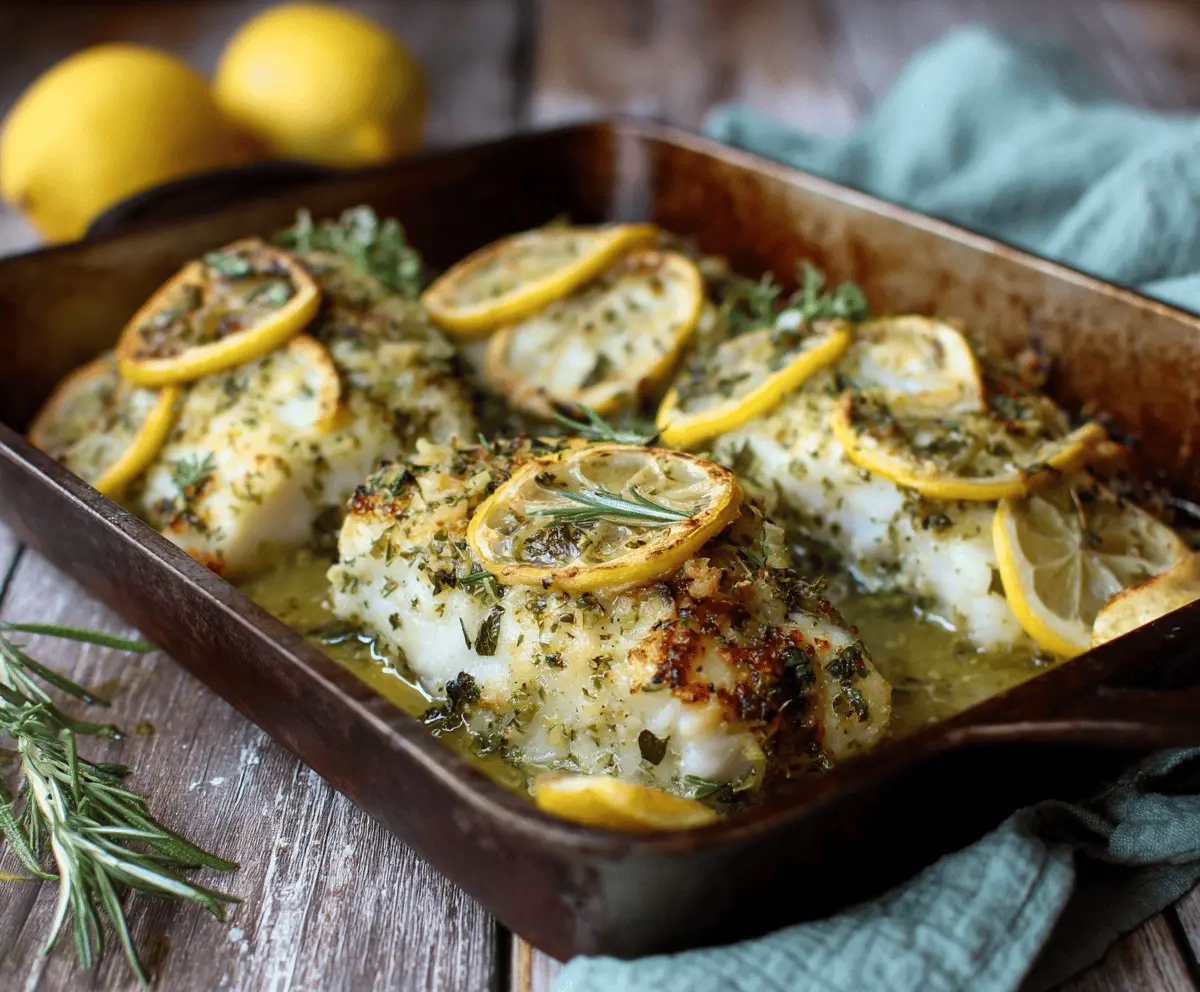 Lemon Herb Baked Cod