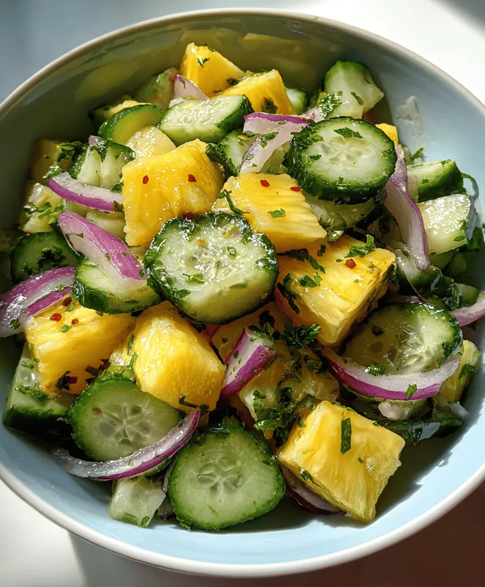 Easy Pineapple Cucumber Salad Recipe