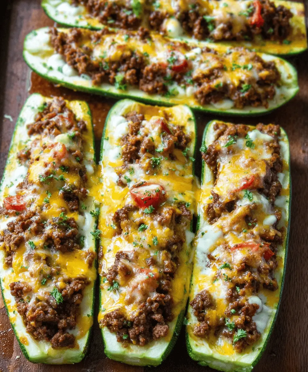 Easy Beef Stuffed Zucchini Boats Recipe
