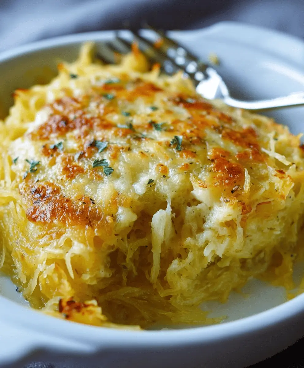 Healthy Cheesy Spaghetti Squash Au Gratin Recipe