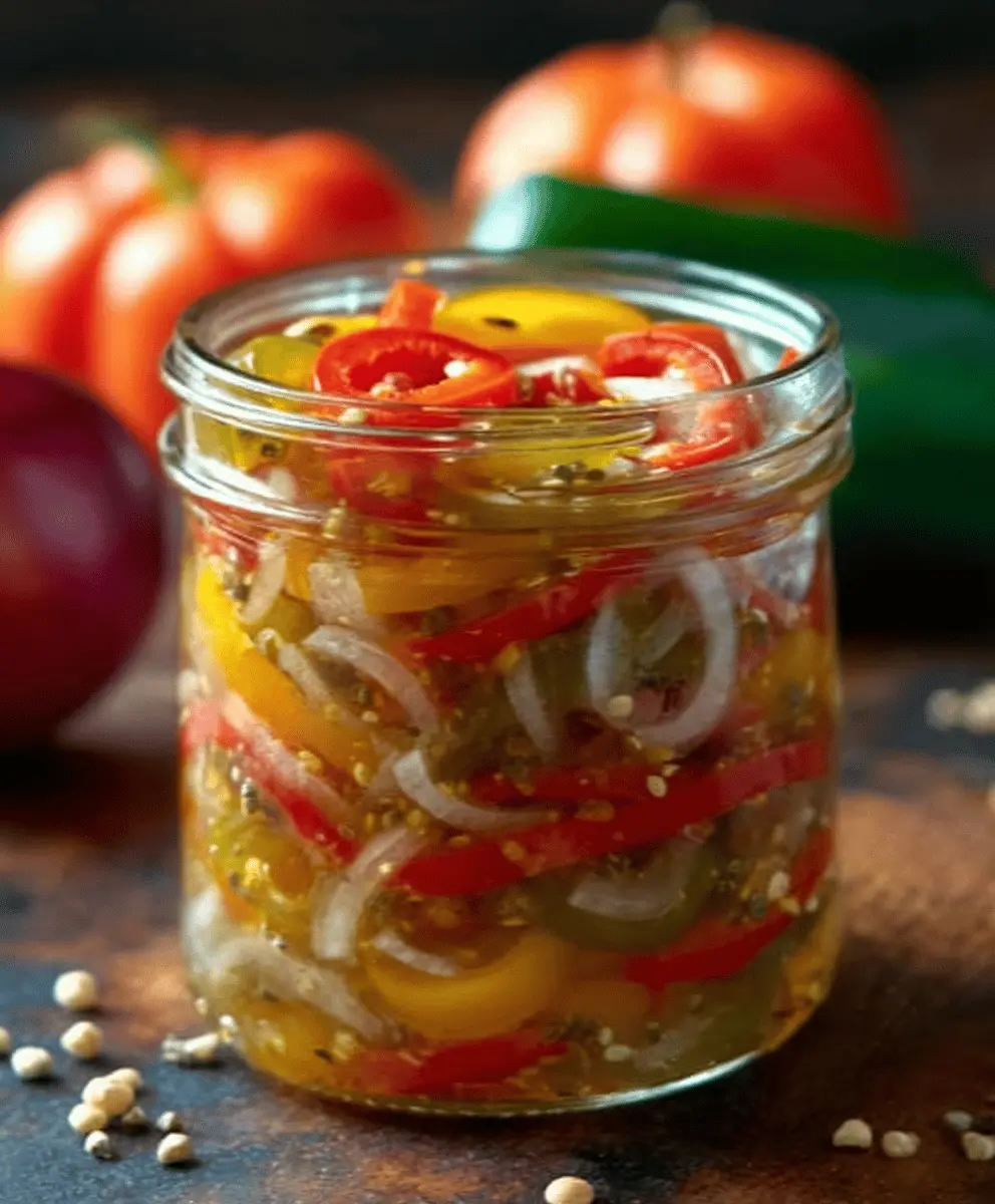 Easy Pickled Pepper and Onion Relish Recipe