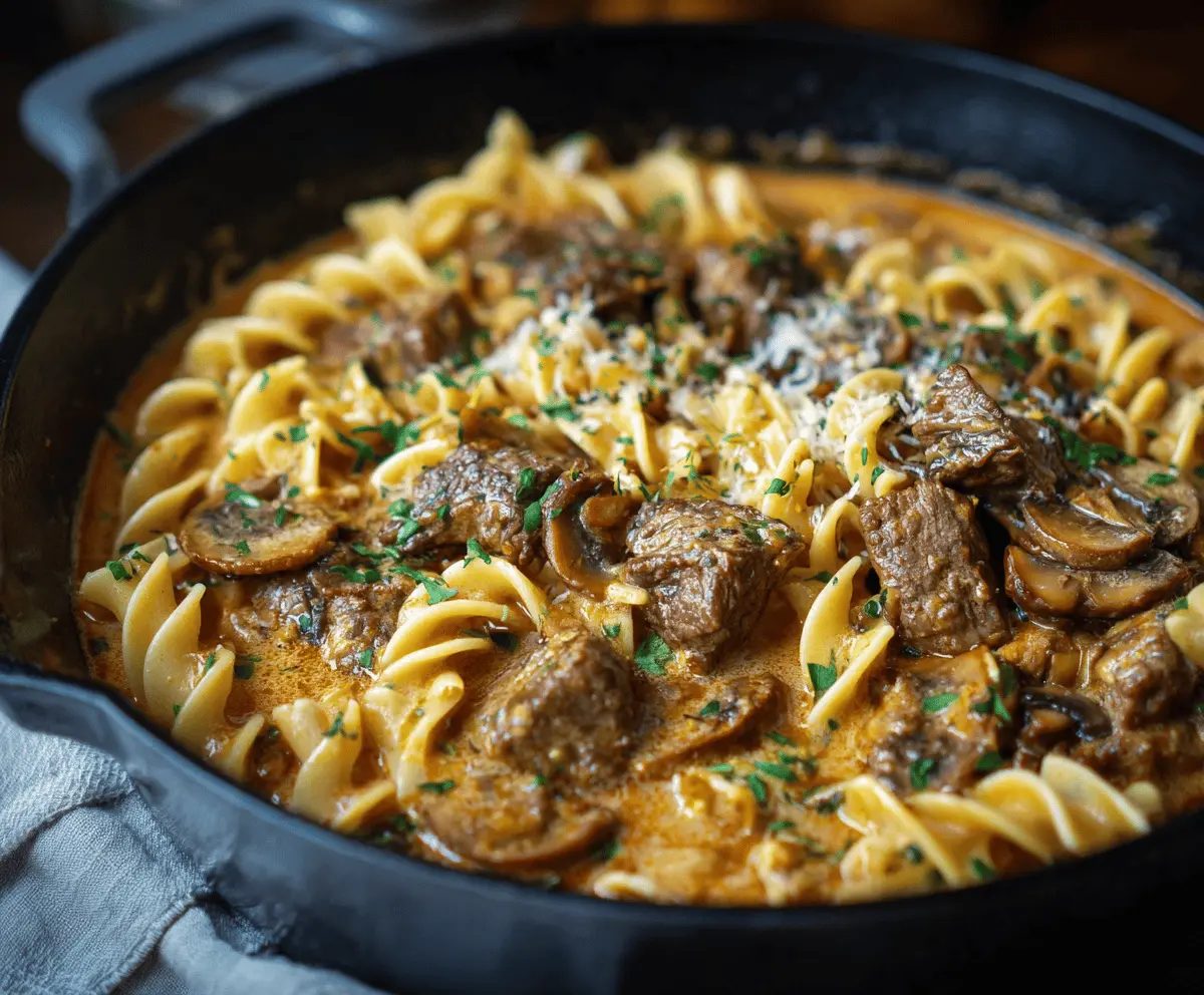 Beef Stroganoff with Mushrooms