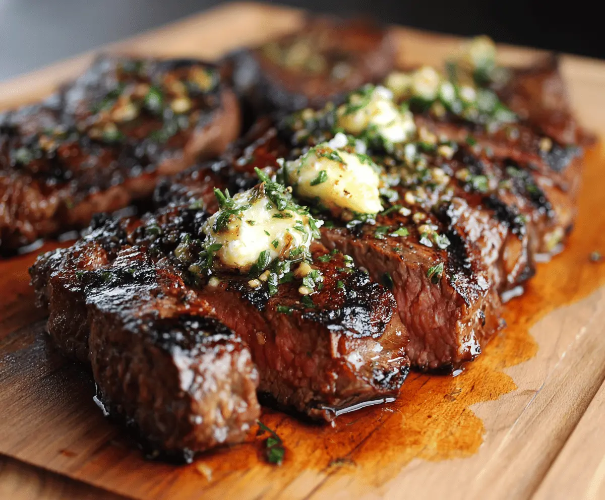 Grilled Steak with Garlic Butter