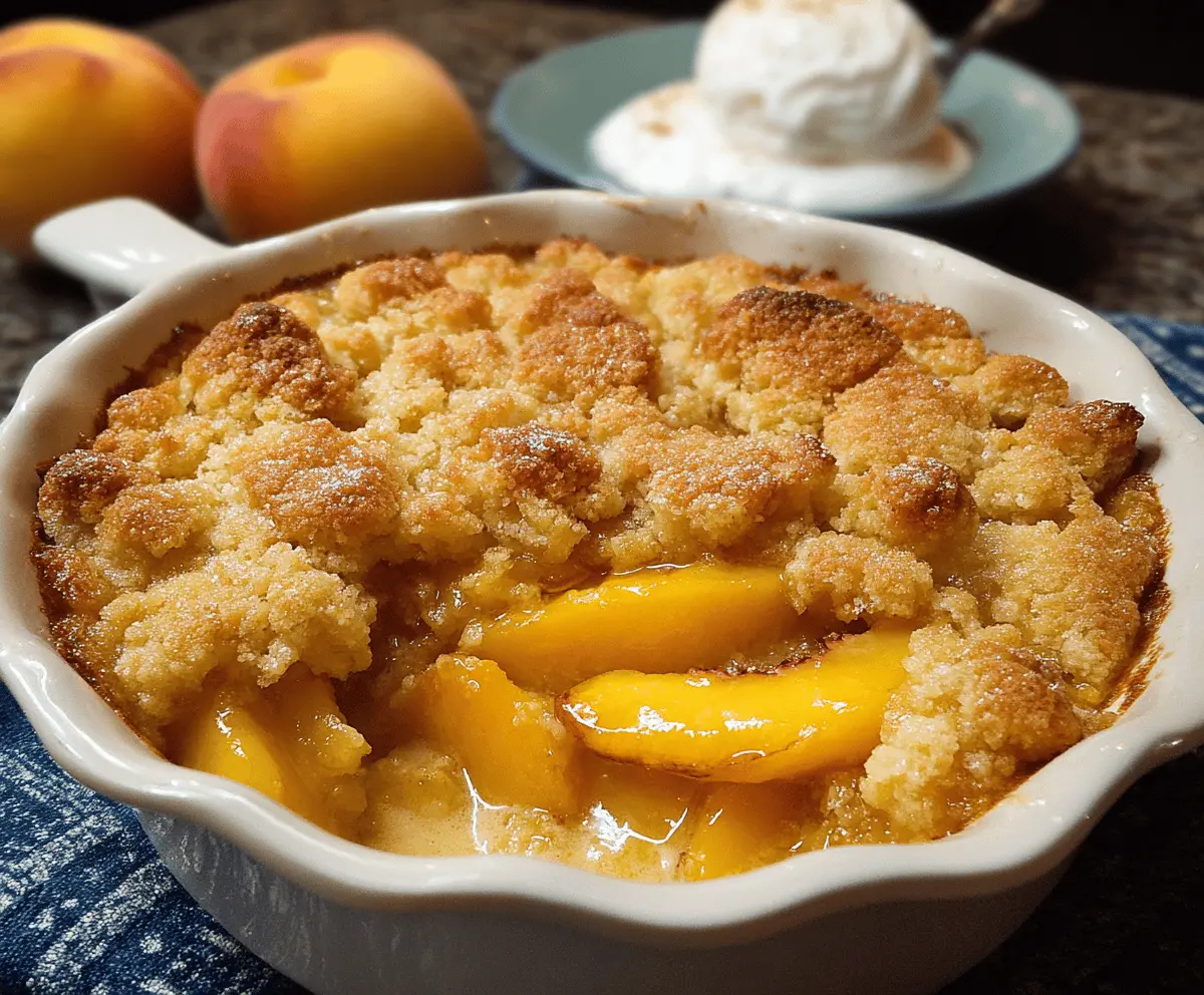Easy Homemade Peach Cobbler Recipe Like Grandma Made