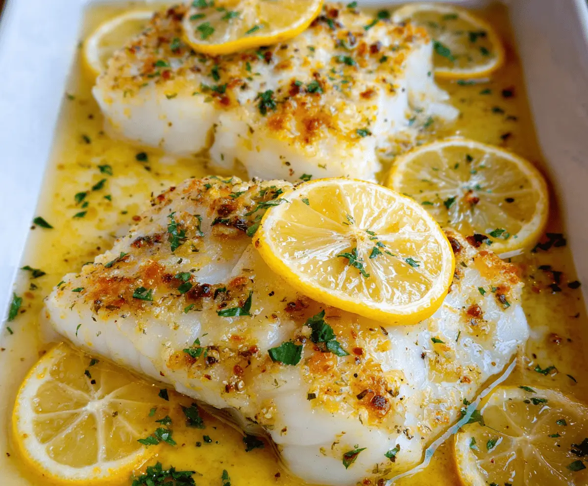 Easy Lemon Butter Baked Cod Recipe