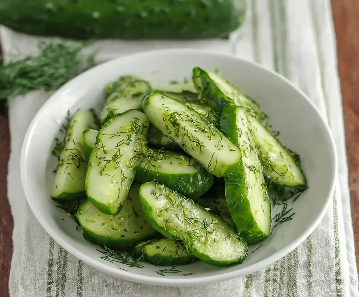 Easy Garlic Dill Pickle Cucumbers Recipe