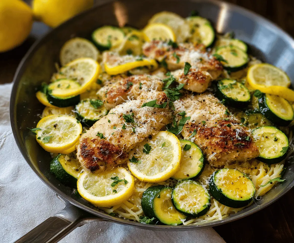 Easy Lemon Parmesan Chicken Skillet With Zucchini