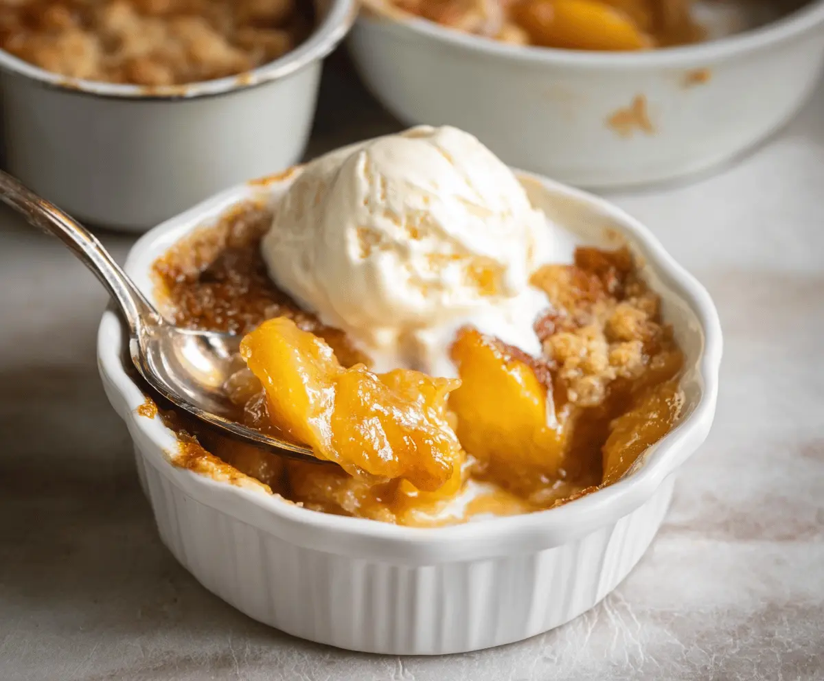 Easy Small Batch Peach Cobbler Recipe