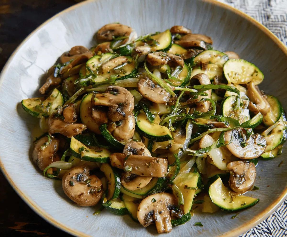 Easy Low-Carb Sautéed Zucchini and Mushrooms