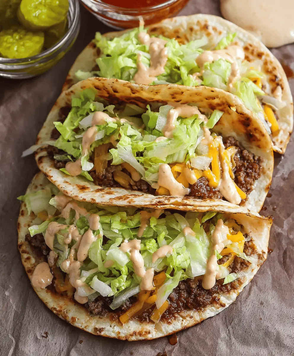 Smash Burger Tacos Inspired by Big Mac
