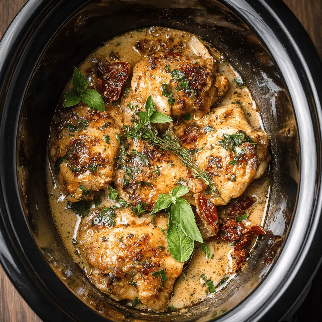 Easy Crockpot Marry Me Chicken Thighs Recipe