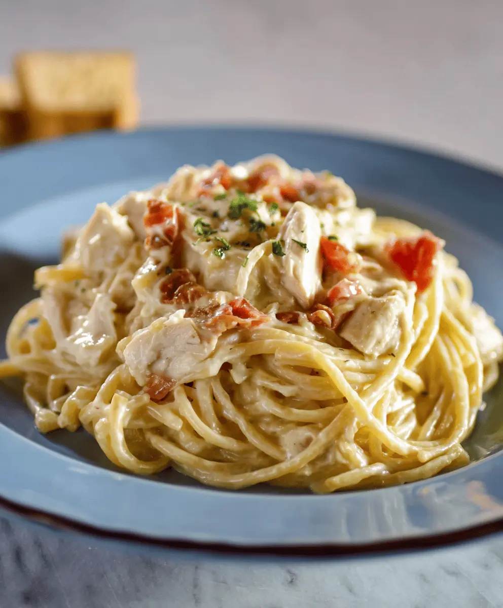 Easy Creamy Chicken Spaghetti Recipe