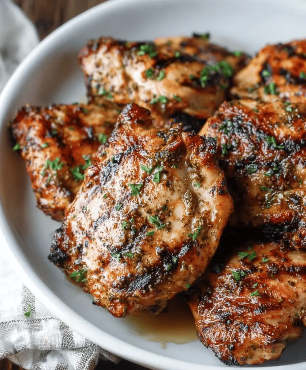 Juicy Grilled Boneless Chicken Thighs Recipe