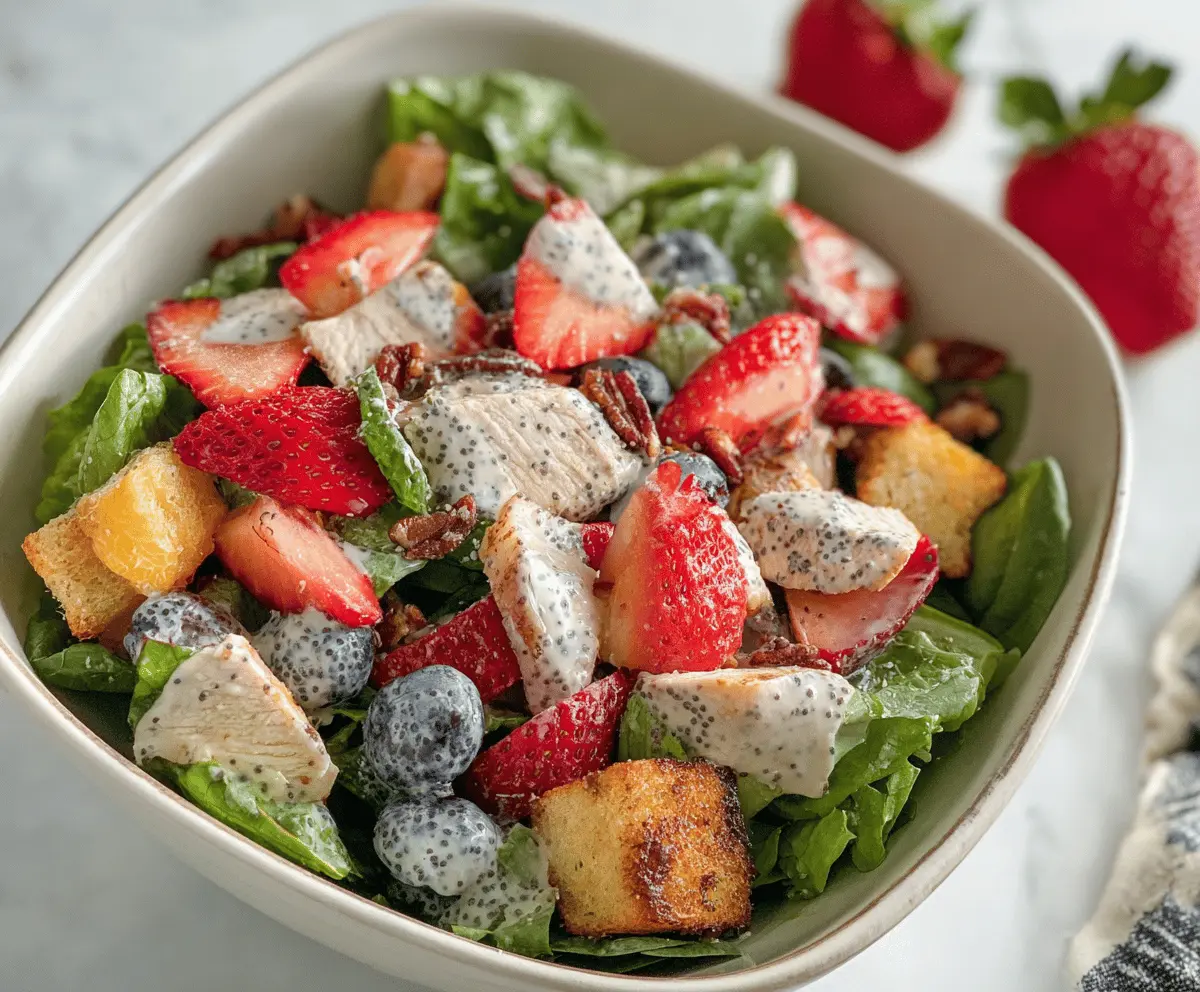 Easy Panera Strawberry Poppyseed Salad Recipe