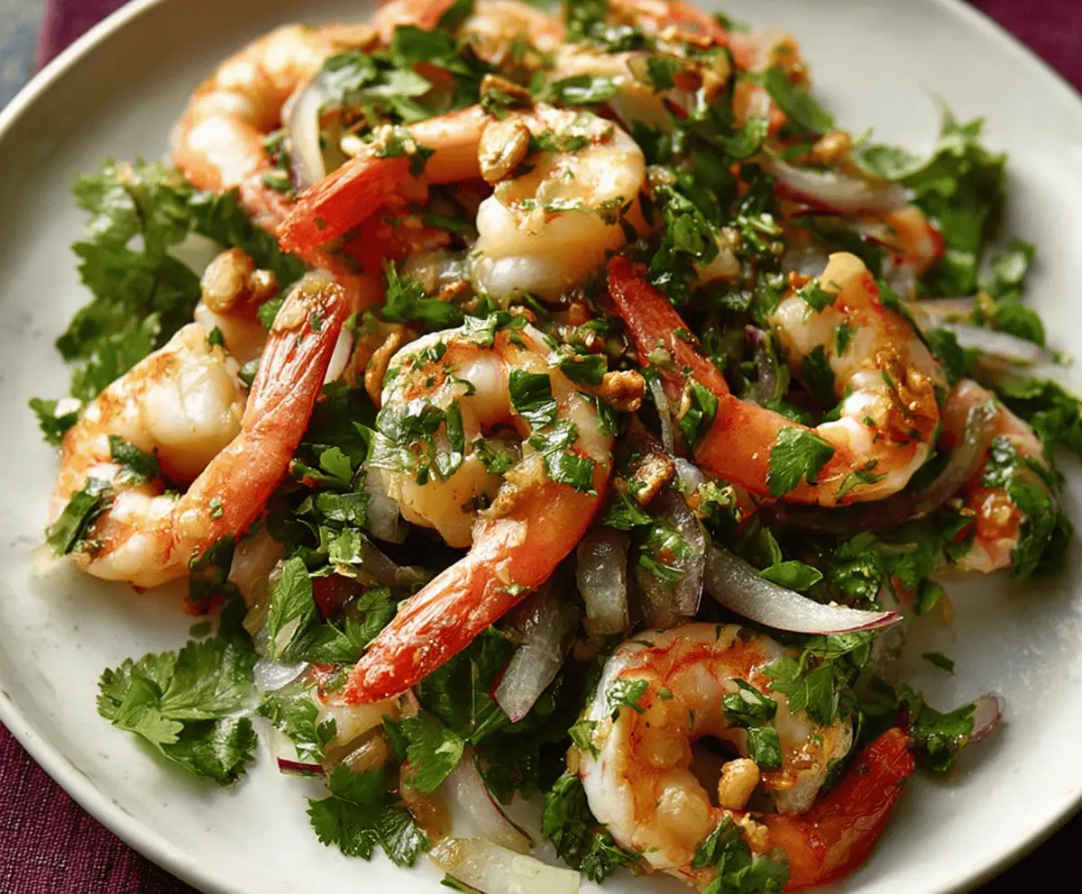 Fresh Cilantro Shrimp Salad with Shallots