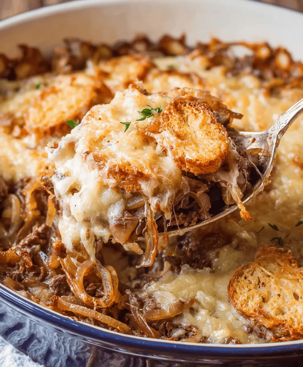 Easy French Onion Beef Casserole Recipe