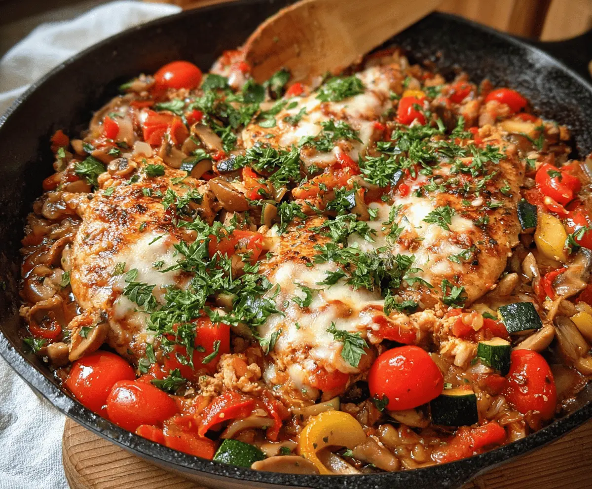 Easy Italian Chicken and Veggie Skillet Recipe