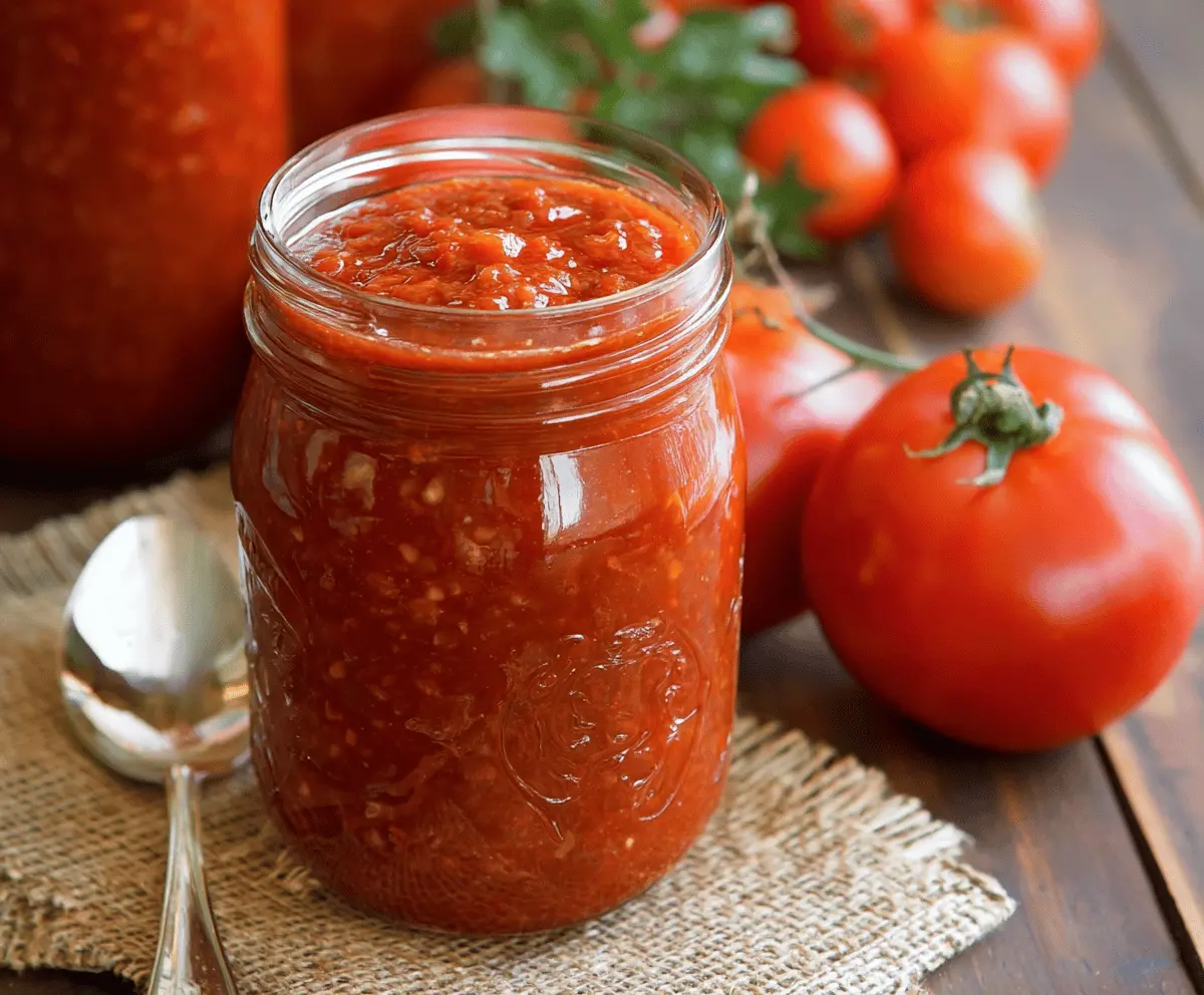 Easy Homemade Roasted Tomato Spaghetti Sauce for Canning