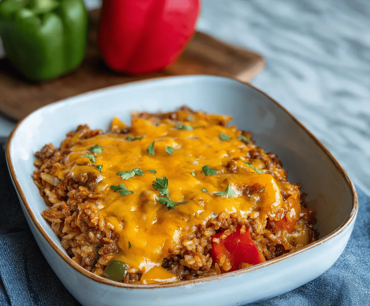 Easy Hearty Unstuffed Bell Pepper Casserole