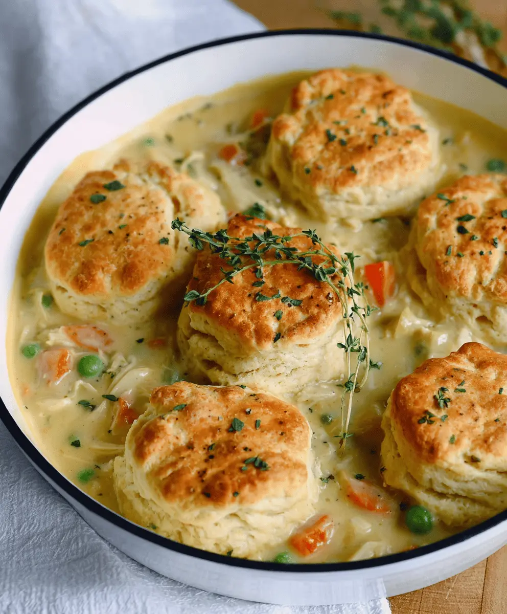 Easy Biscuit Chicken Pot Pie Recipe