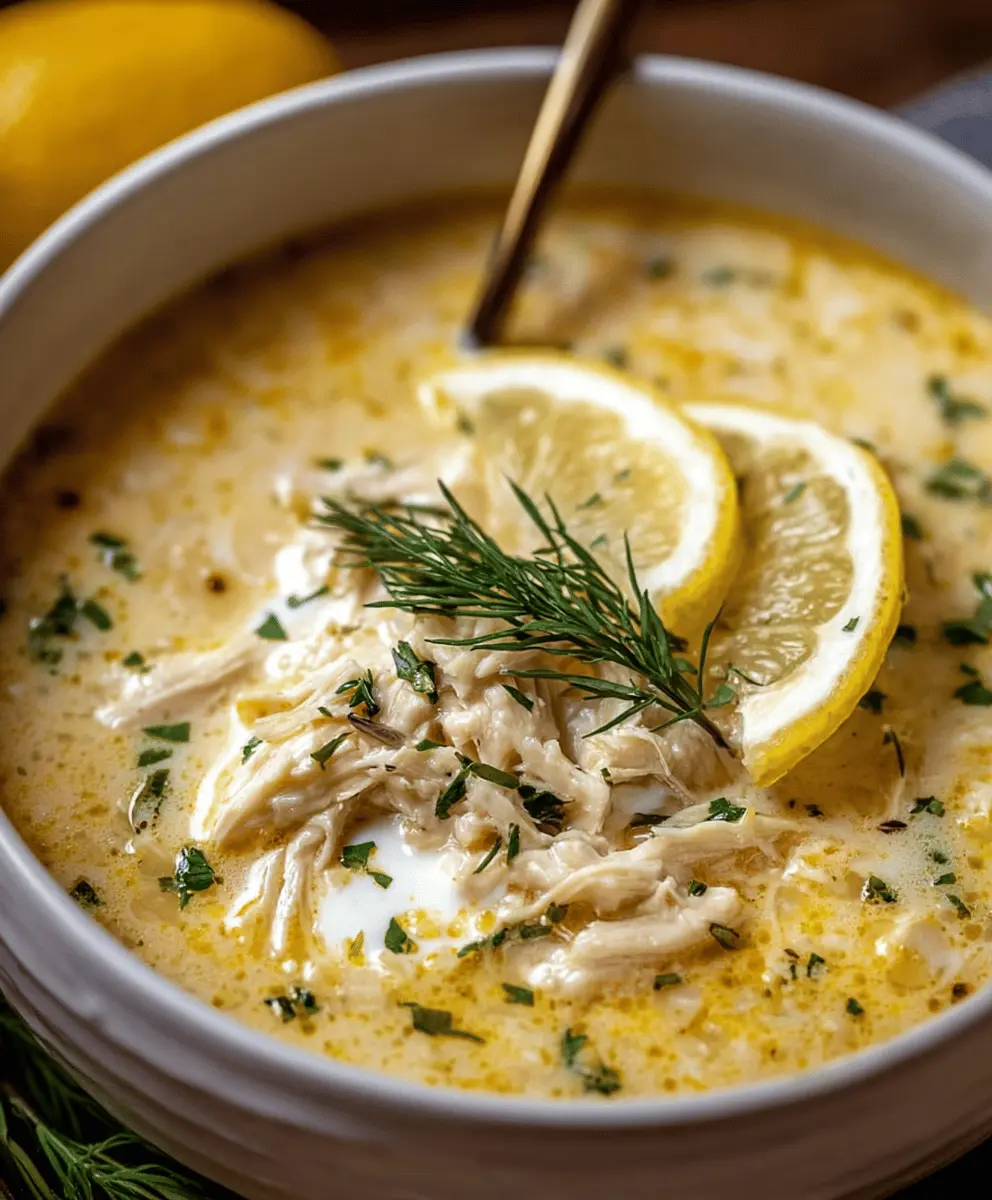 Easy Mediterranean Lemon Chicken Soup Recipe
